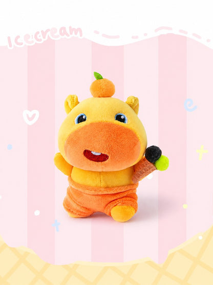 Officially Licensed Ice Cream Capybara Plush Keychain Bag Charm (10 cm / 3.9 in)