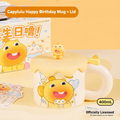Officially Licensed Yancang Capybara Lulu Birthday Ceramic Mug with Lid