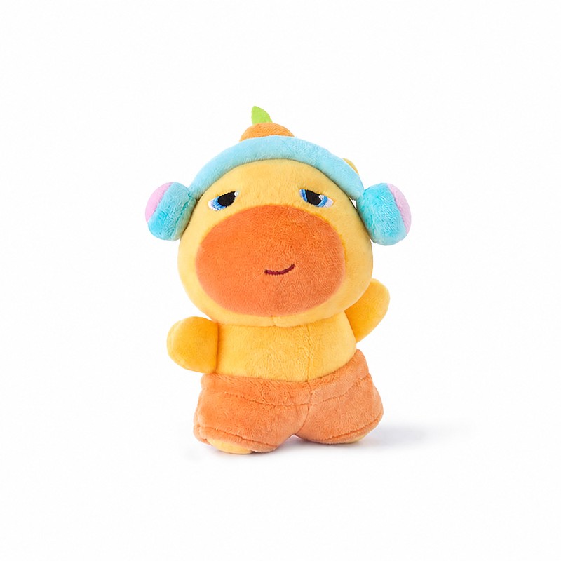 Duoai Listening Lulu Capybara Plush Keychain, 10 cm