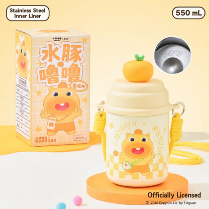 Officially Licensed Capybara Lulu Orange Straw Insulated Cup