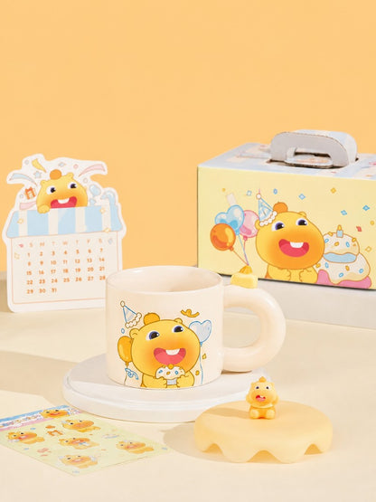 Officially Licensed Yancang Capybara Lulu Birthday Ceramic Mug with Lid