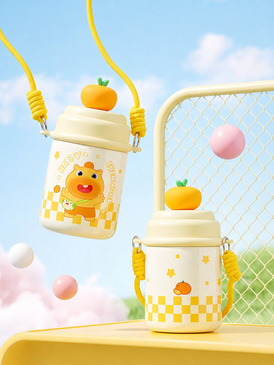 Officially Licensed Capybara Lulu Orange Straw Insulated Cup