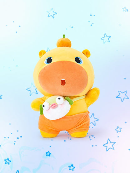 Officially Licensed Capybara Lulu Pufferfish Bag Plush Stuffed Toy (35 cm / 13.8 in)