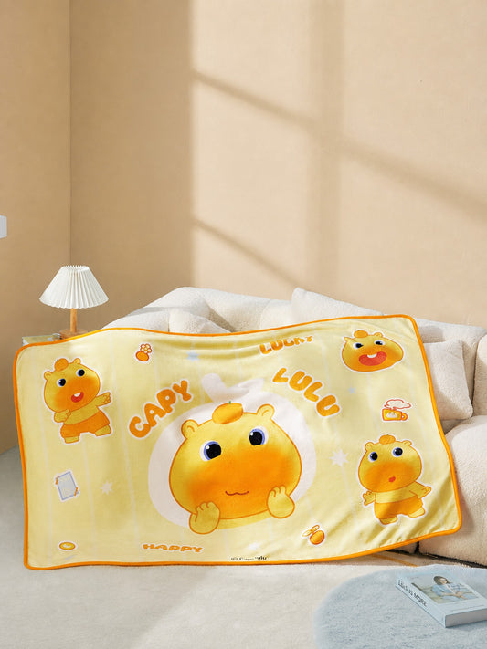 Officially Licensed Yancang Capybara Lulu Soft Flannel Throw Blanket