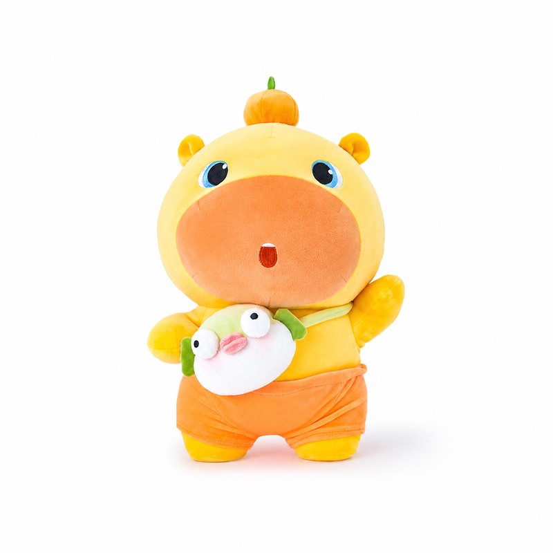Officially Licensed Capybara Lulu Pufferfish Bag Plush Stuffed Toy (35 cm / 13.8 in)