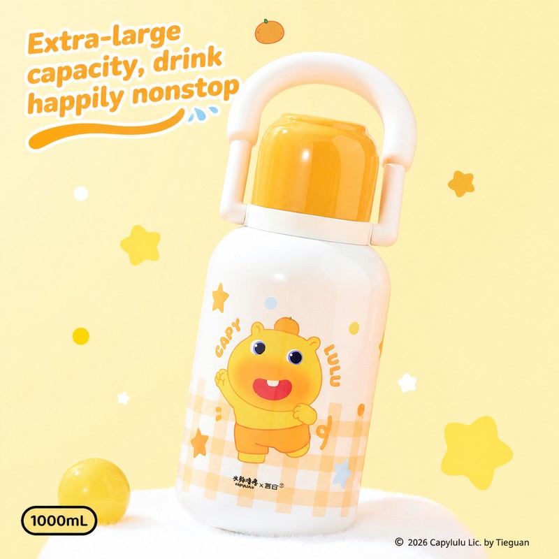Officially Licensed Capybara Lulu Dual-Drink Insulated Bottle
