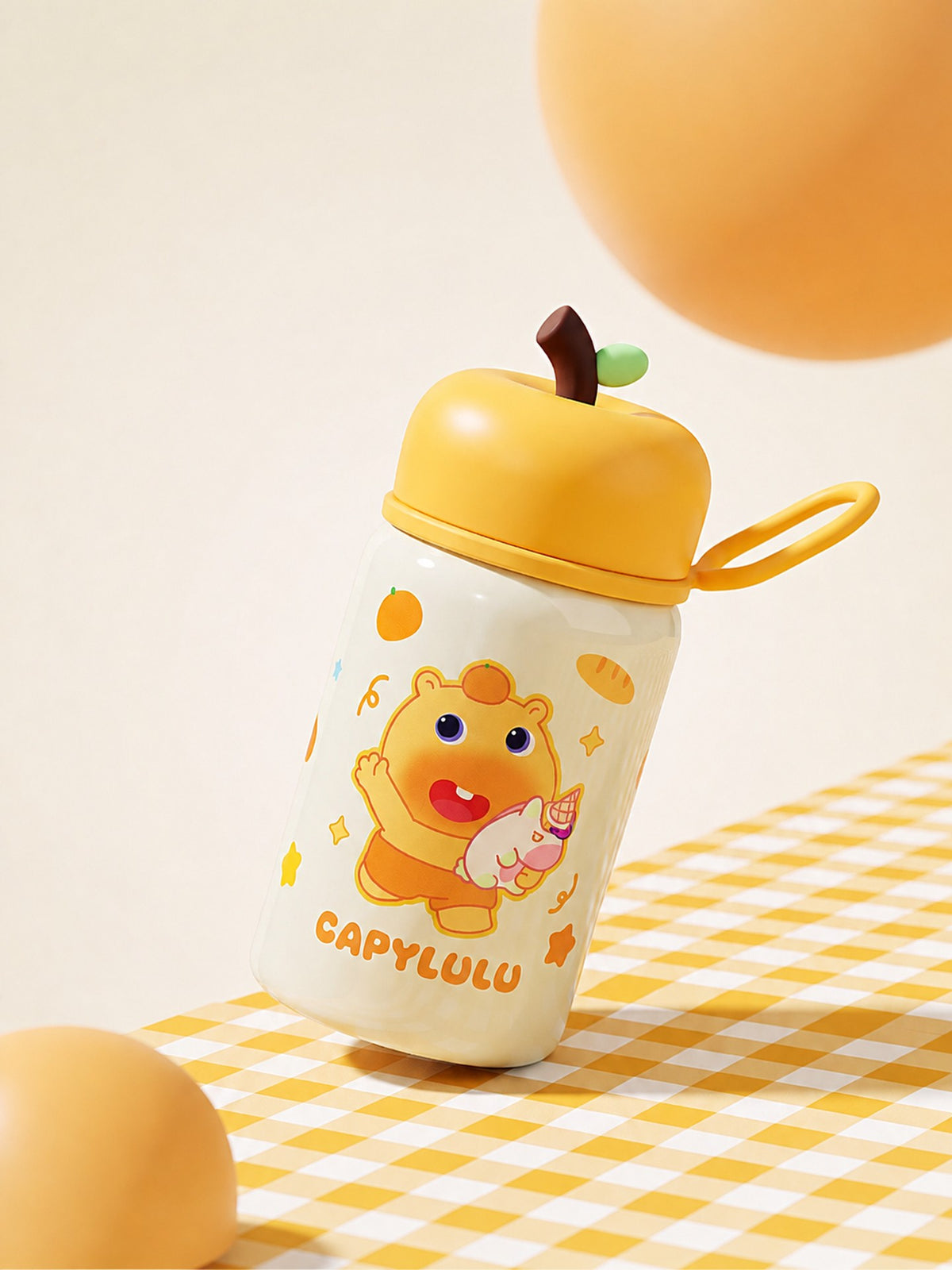 Officially Licensed Capybara Lulu Orange Insulated Bottle