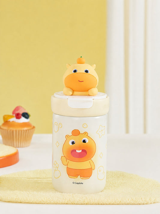 Officially Licensed Capybara Lulu Dual-Drink Insulated Bottle, 450 mL