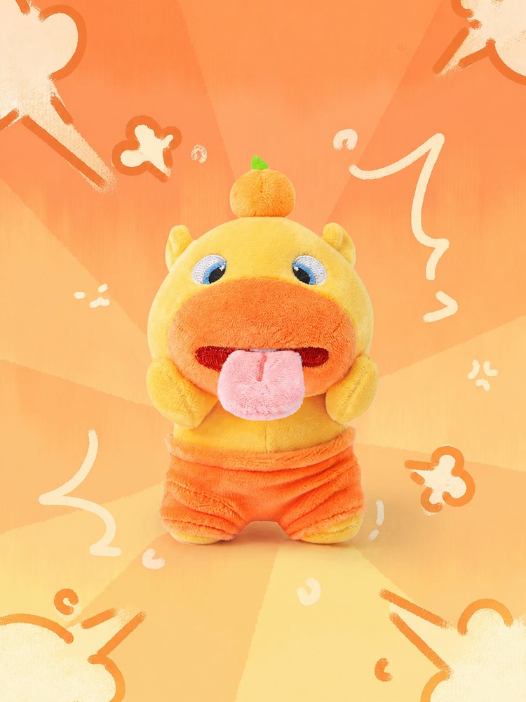 Duoai Magnetic Tongue-Out Capybara Plush Keychain