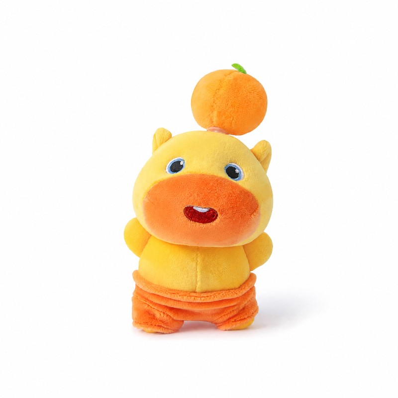 Officially Licensed Duoai Capybara Lulu Pull-String Spinning Plush Bag Charm (13 cm / 5.1 in)
