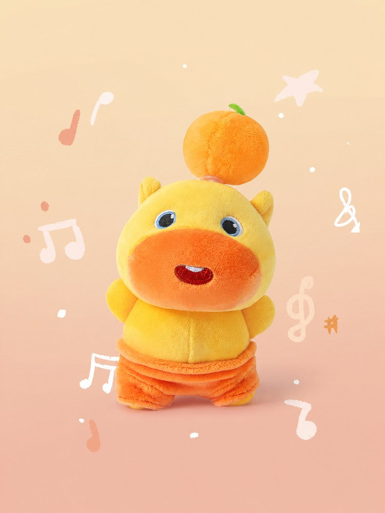 Officially Licensed Duoai Capybara Lulu Pull-String Spinning Plush Bag Charm (13 cm / 5.1 in)