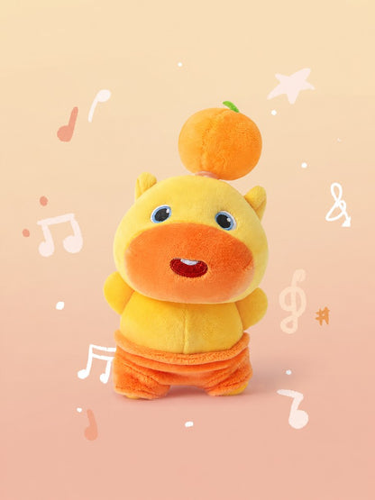 Officially Licensed Duoai Capybara Lulu Pull-String Spinning Plush Bag Charm (13 cm / 5.1 in)