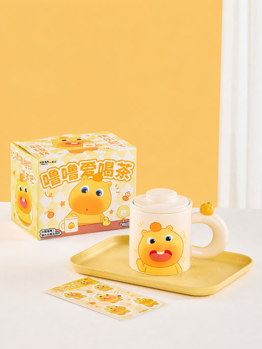 Officially Licensed Capybara Lulu Ceramic Tea Infuser Mug with Lid
