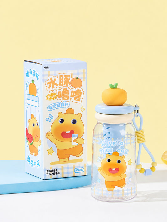 Officially Licensed Capybara Lulu Tritan Water Bottle, 550 mL
