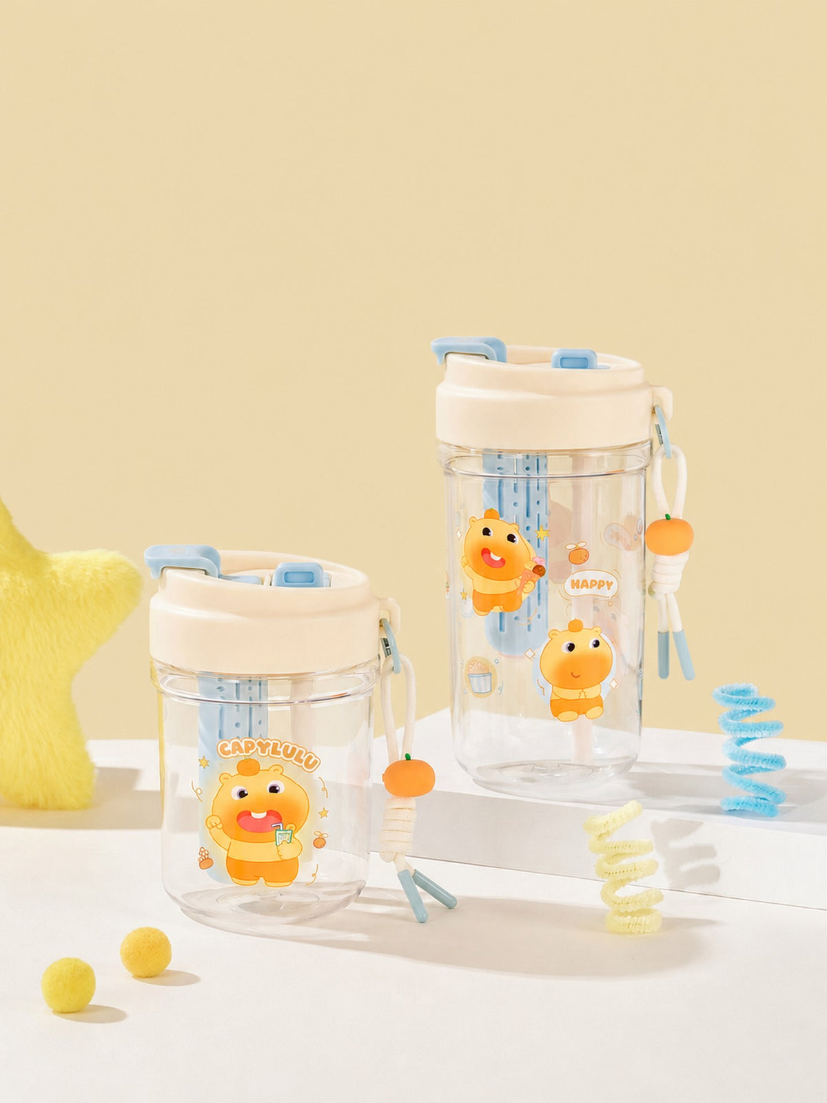 Officially Licensed Capybara Lulu Dual-Drink Tritan Straw Cup