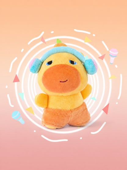 Duoai Listening Lulu Capybara Plush Keychain, 10 cm