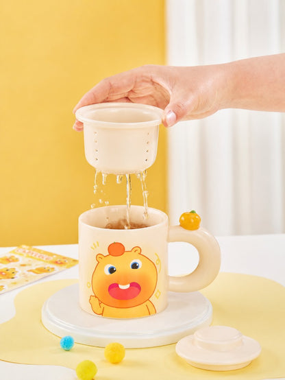 Officially Licensed Capybara Lulu Ceramic Tea Infuser Mug with Lid