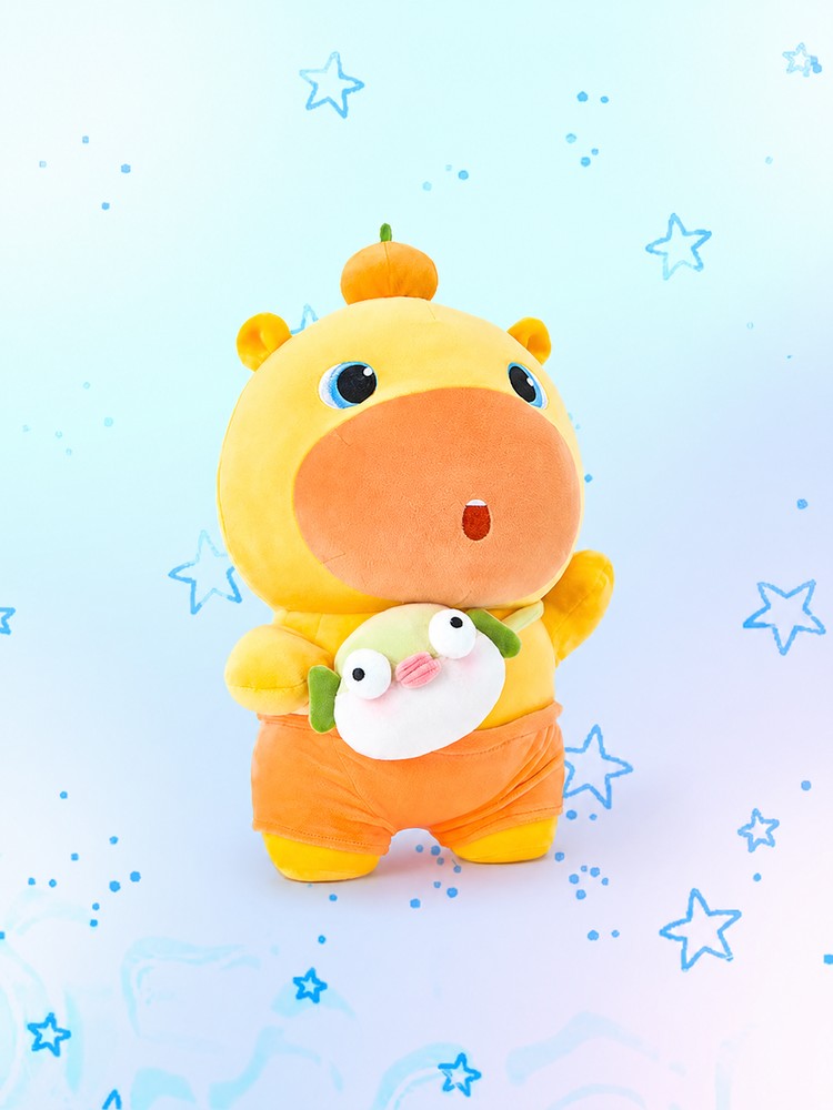 Officially Licensed Capybara Lulu Pufferfish Bag Plush Stuffed Toy (35 cm / 13.8 in)