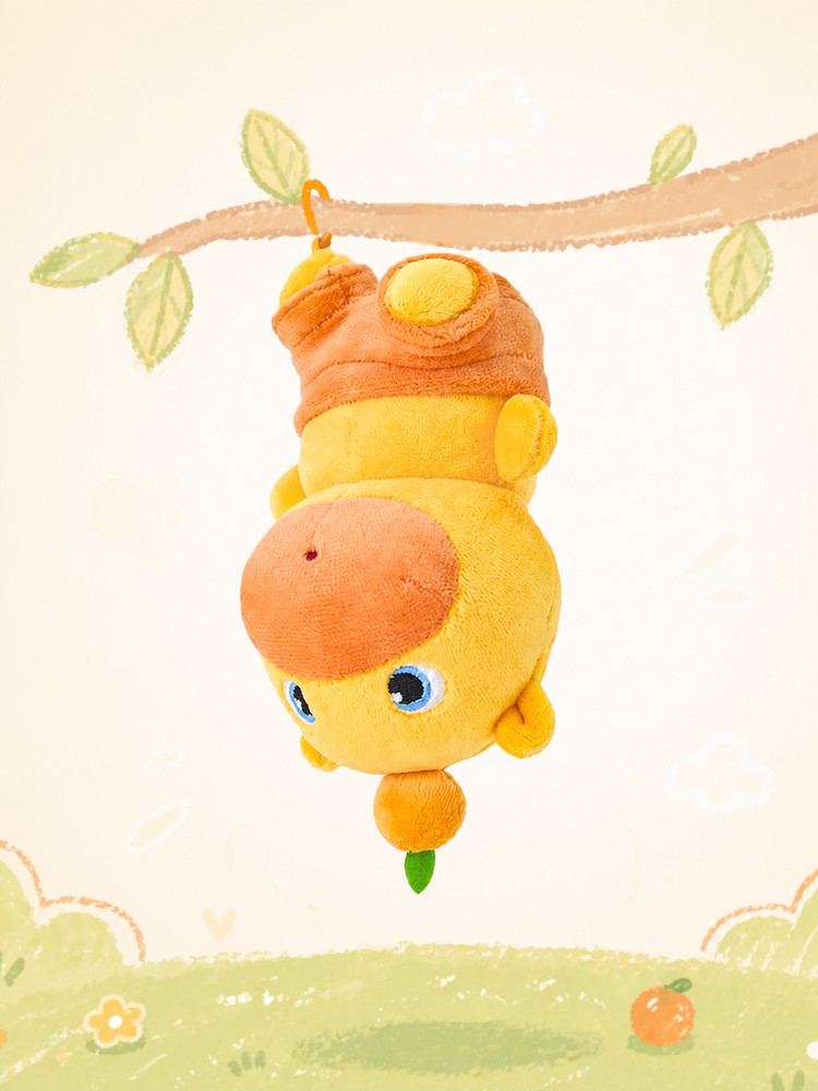 Officially Licensed Capybara Lulu Upside-Down Plush Keychain (10 cm / 3.9 in)
