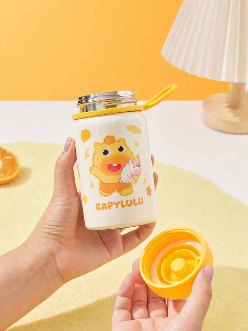 Officially Licensed Capybara Lulu Orange Insulated Bottle