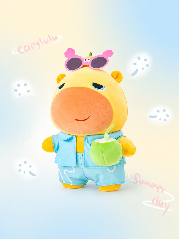 Officially Licensed Duoai Capybara Lulu Vacation Plush Toy (35 cm / 13.8 in)