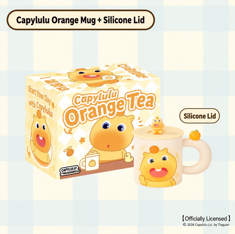 Officially Licensed Capybara Lulu Ceramic Tea Infuser Mug with Lid