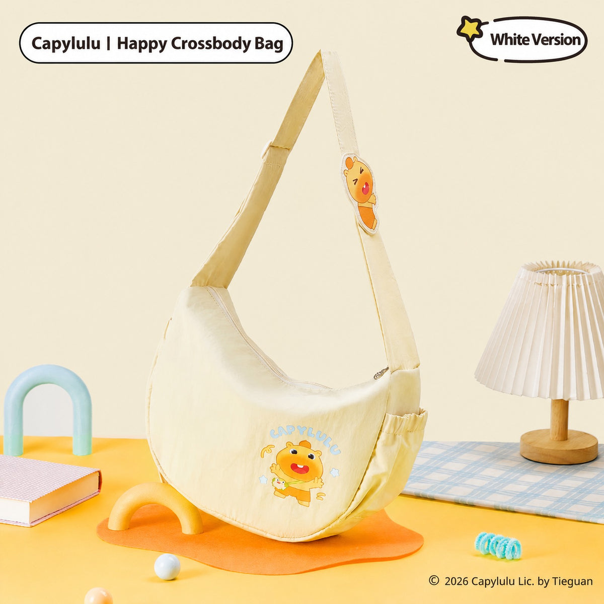 Officially Licensed Capybara Lulu Happy Crossbody Bag