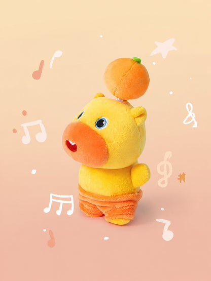Officially Licensed Duoai Capybara Lulu Pull-String Spinning Plush Bag Charm (13 cm / 5.1 in)