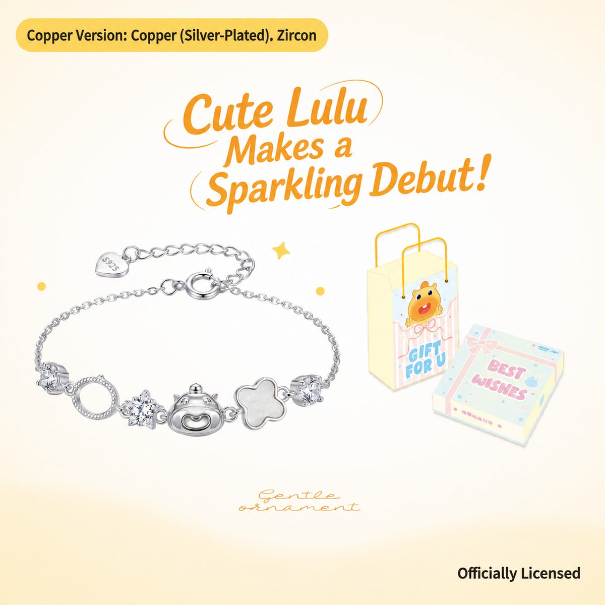 Officially Licensed Capybara Lulu Zircon Bracelet
