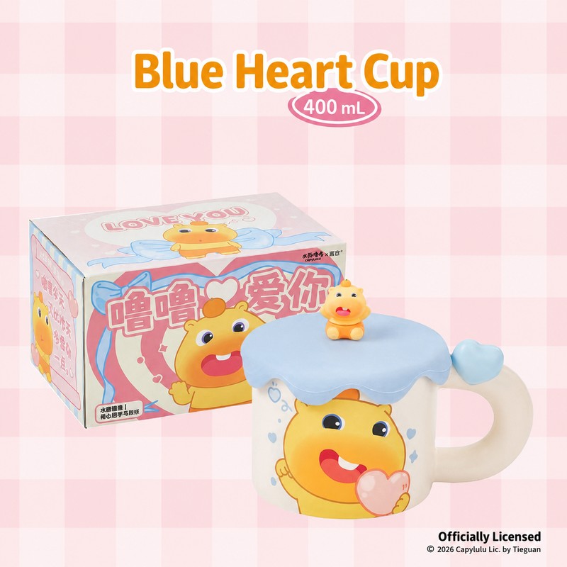 Officially Licensed Capybara Capybara Lulu Heart-Handle Ceramic Mug Set