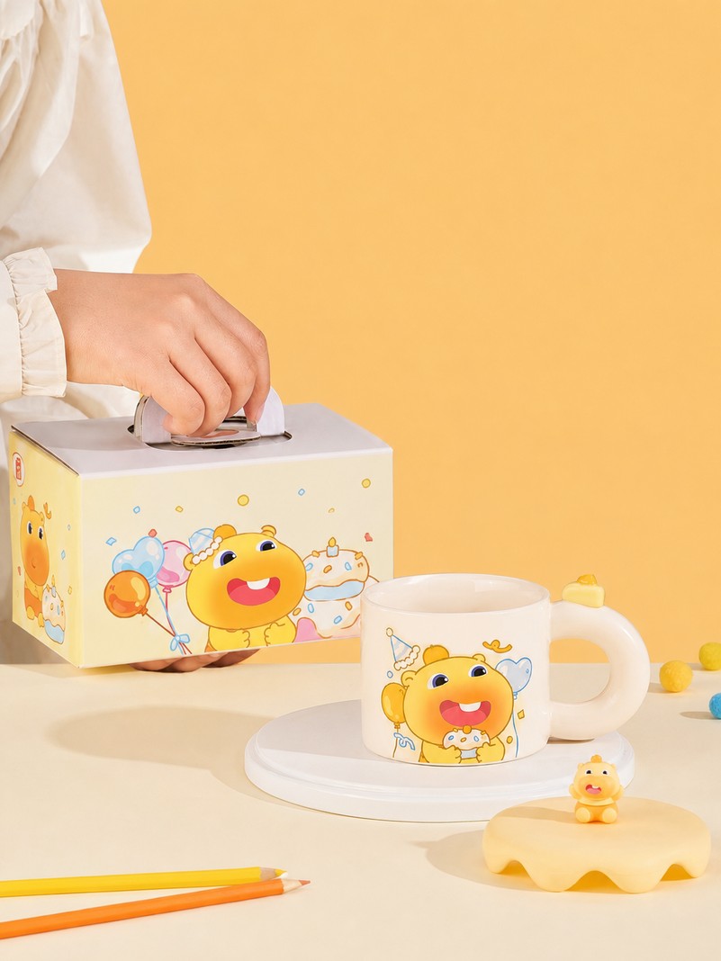 Officially Licensed Yancang Capybara Lulu Birthday Ceramic Mug with Lid