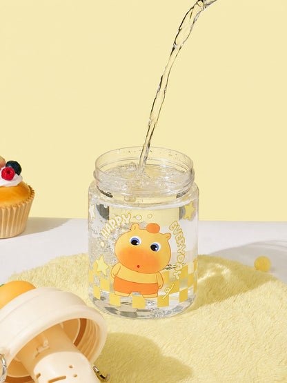 Officially Licensed Capybara Lulu Orange Tritan Straw Water Bottle, 550 ml