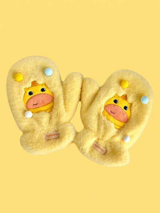 Officially Licensed Capybara Lulu Happy Lulu Plush Gloves (19 x 23 cm / 7.5 x 9.1 in)