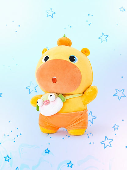 Officially Licensed Capybara Lulu Pufferfish Bag Plush Stuffed Toy (35 cm / 13.8 in)