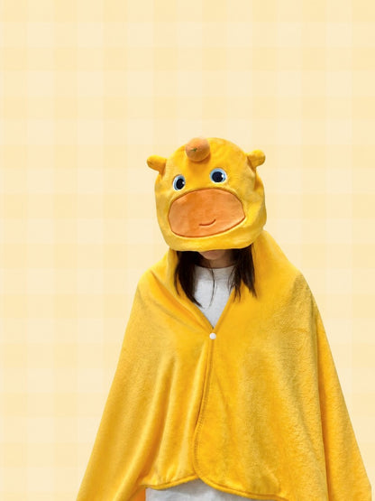 Officially Licensed Capybara Lulu Hooded 2-in-1 Throw Blanket