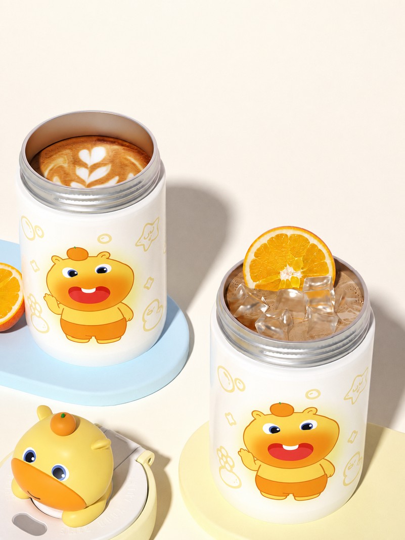 Officially Licensed Capybara Lulu Dual-Drink Insulated Bottle, 450 mL