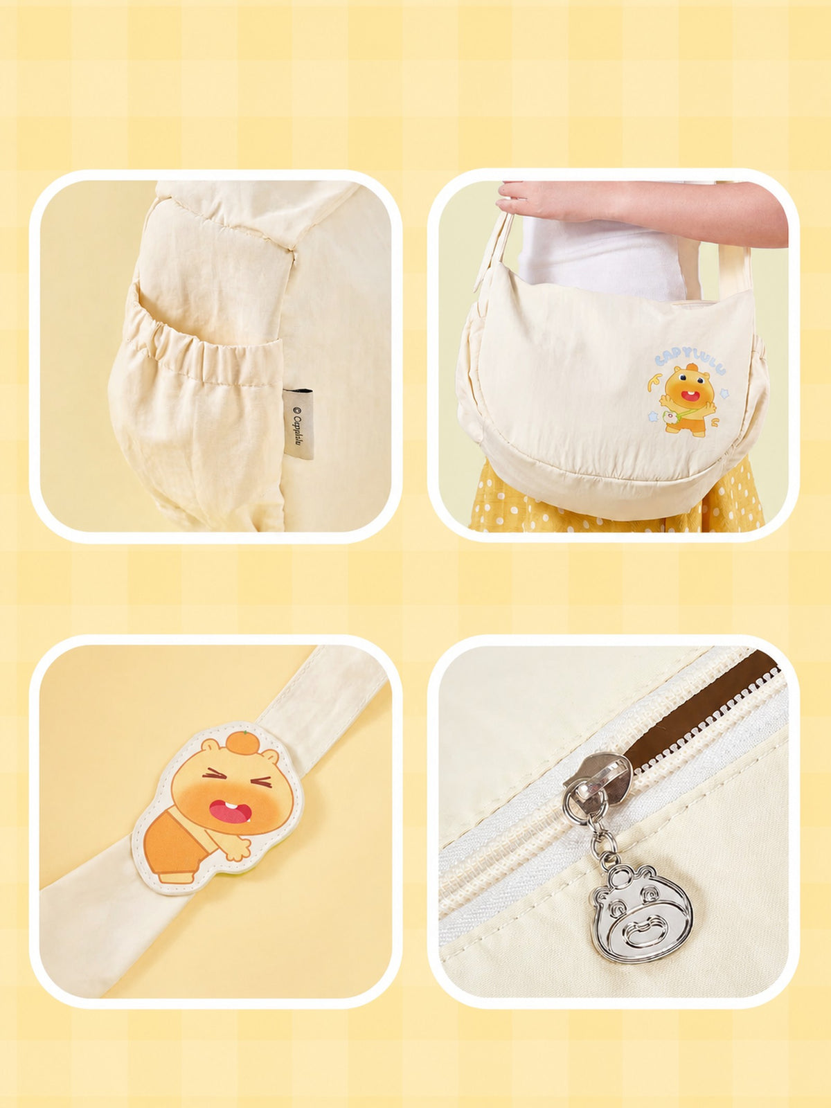 Officially Licensed Capybara Lulu Happy Crossbody Bag