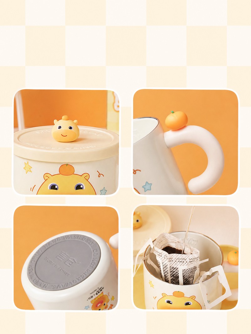 Officially Licensed Yancang Capybara Lulu 450 ml Insulated Desk Mug