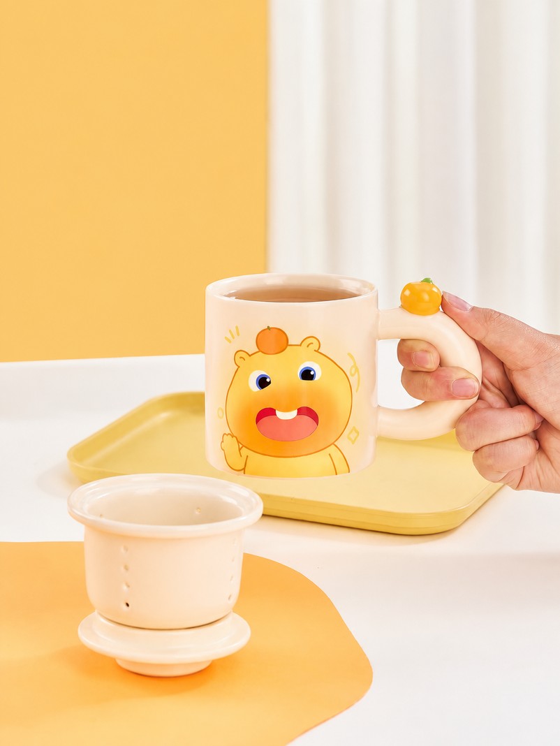 Officially Licensed Capybara Lulu Ceramic Tea Infuser Mug with Lid