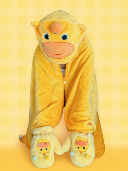 Officially Licensed Capybara Lulu Happy Lulu Plush Gloves (19 x 23 cm / 7.5 x 9.1 in)