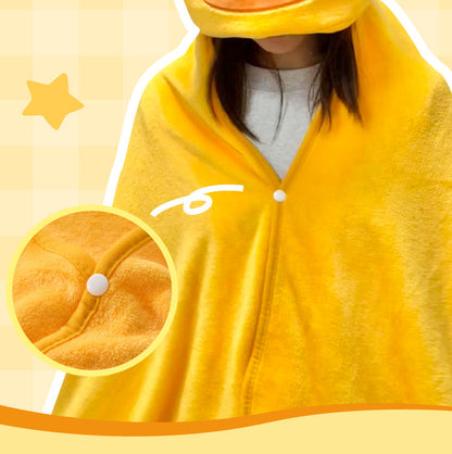 Officially Licensed Capybara Lulu Hooded 2-in-1 Throw Blanket